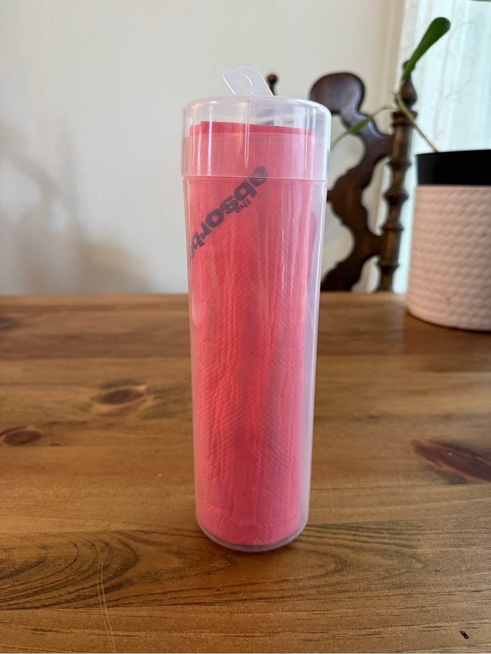 Absorber Synthetic Drying Chamois - Pink with Storage Tube